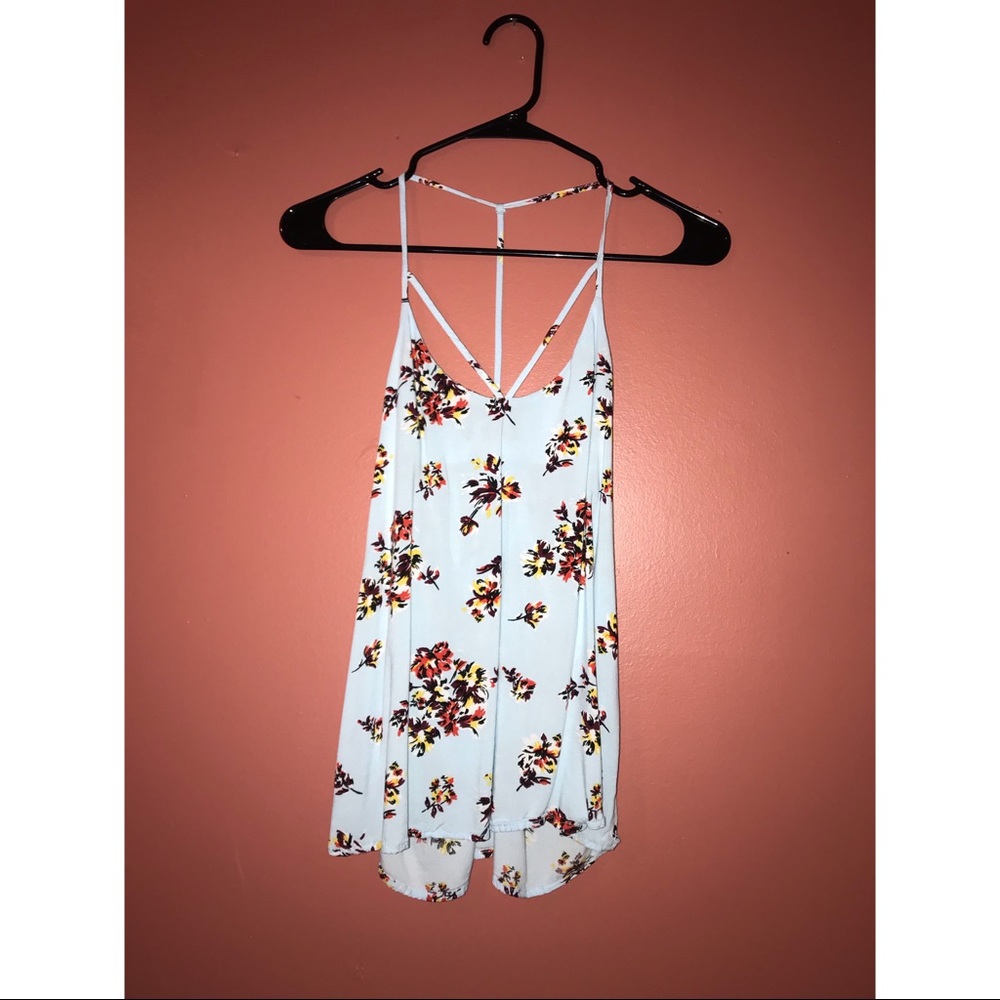 Strappy Floral V-Neck